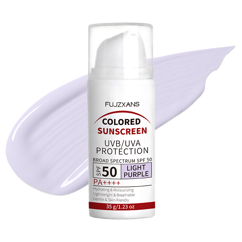Spf 50 Waterproof Sunscreen - Lichtpaarse getinte zonnebrandcrème SPF 50 gezichts-BB