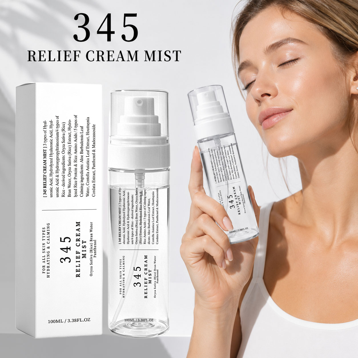 Hyaluronic Acid Facial Serum - 345 Verzachtende Crème Mist Koreaanse Huidverzorging