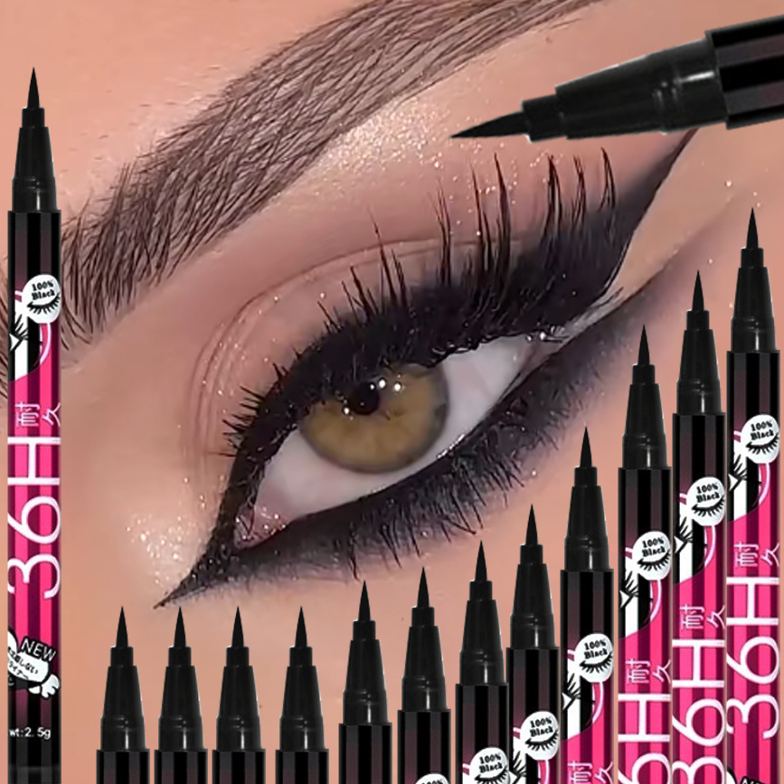 Waterproof Liquid Eyeliner Pen - 1/5/12 Stuks Zwarte Vloeibare Eyeliner Set