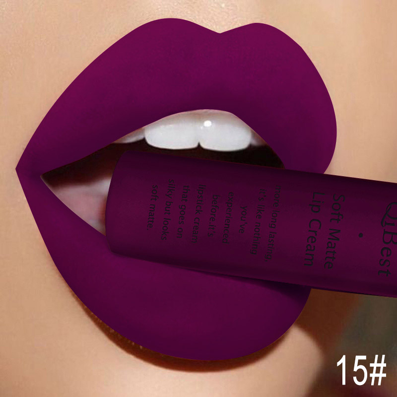 Matte Velvet Lip Tint Long Lasting - QIBEST Sexy Fluwelen Matte Lipgloss Vloeibare
