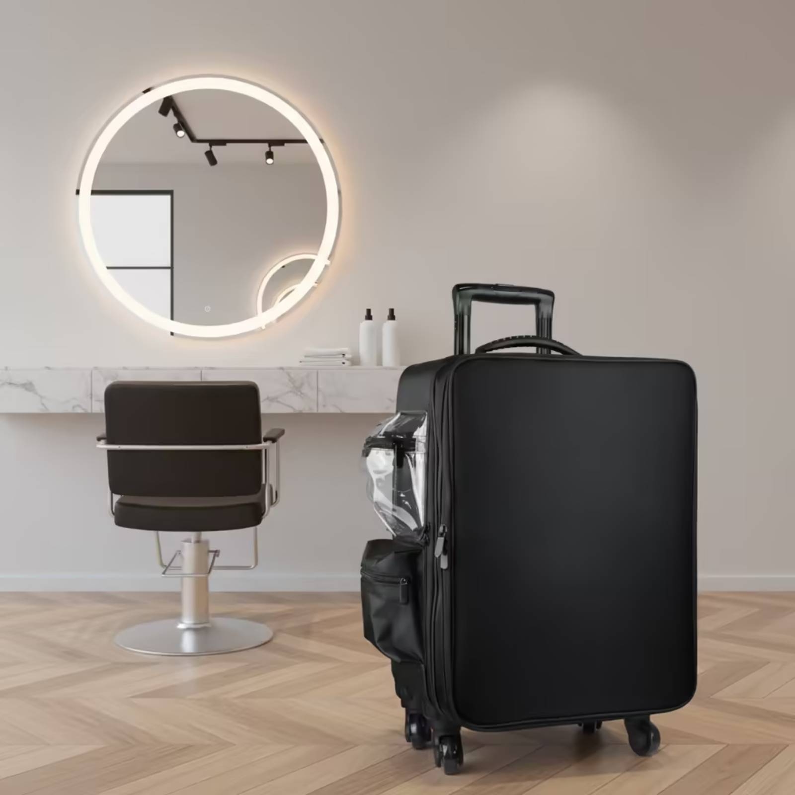 Makeup - Make-up koffer met draaibare wielen, rollende