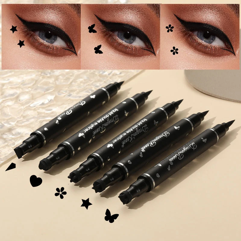 Waterproof Liquid Eyeliner Pen - 2 In 1 Vlinderzegel Eyeliner Pen