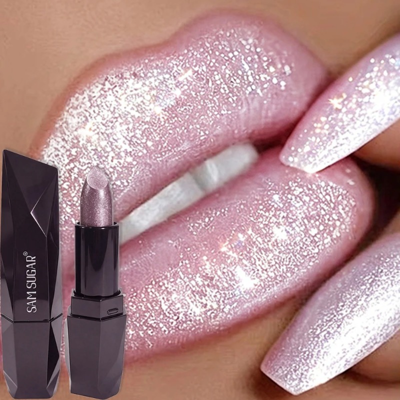 Matte Velvet Lip Tint Long Lasting - 6 kleuren parelmoer roze metallic glitter