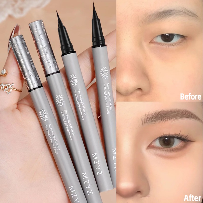 Waterproof Liquid Eyeliner Pen - Ultrafijn Wenkbrauwpotlood Overzicht Schaduw Liggende Zijderups