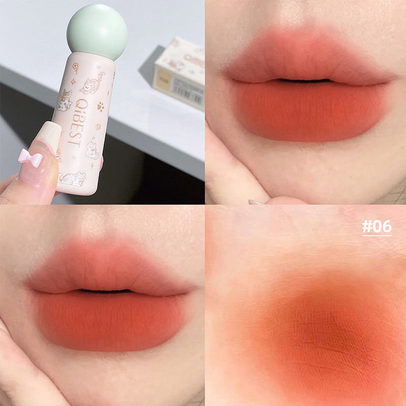 Matte Velvet Lip Tint Long Lasting - QIBEST Leuke Fluwelen Matte Lip Modder