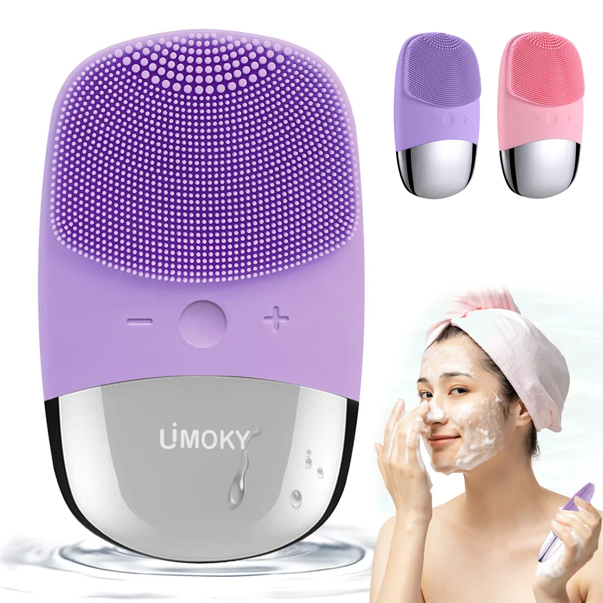 Silicone Face Scrubber Electric - Gezicht elektrische siliconen reinigingsborstel, ultrasone vibratiemassage
