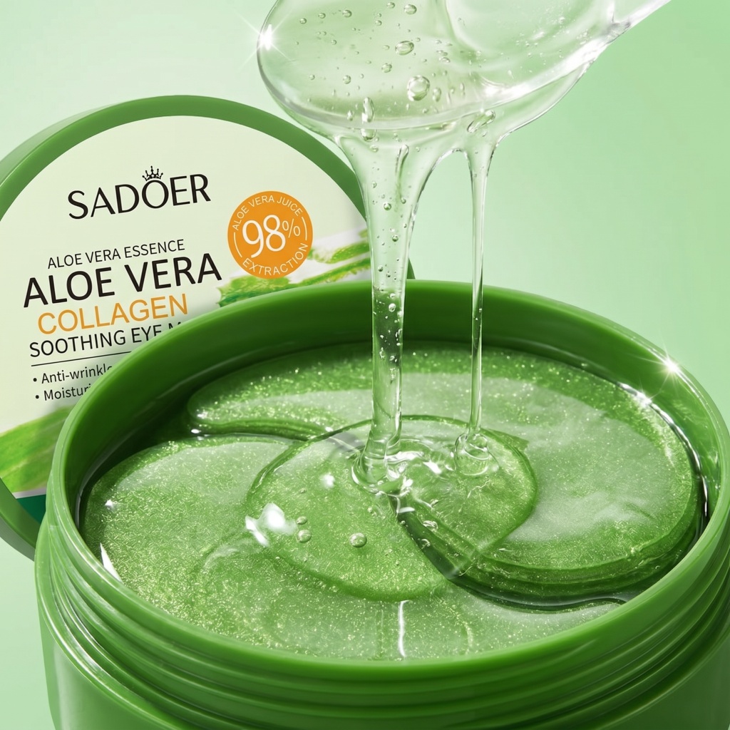 Collagen Under Eye Patches - 60pcs Aloë Vera Collageen Oogmasker Anti