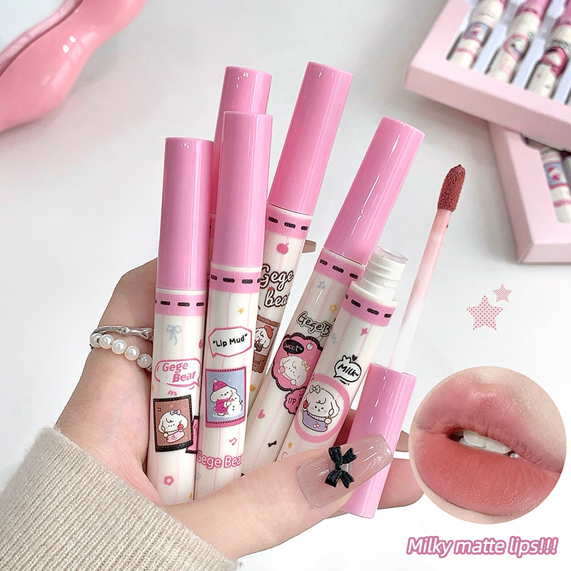 Gege Bear 6-delige Velvet Lip  - Matte Velvet Lip Tint Long Lasting recensie en prijs
