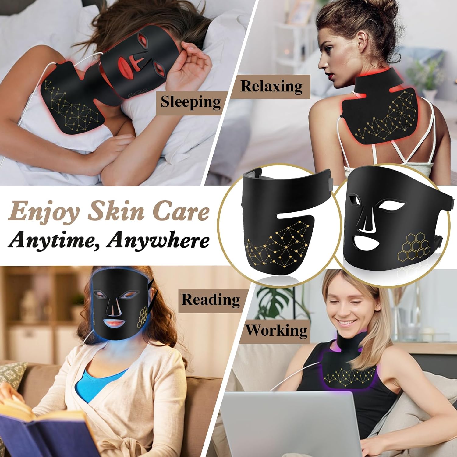 2-in-1 LED Siliconen Masker me - Led Light Therapy Face Mask recensie en prijs