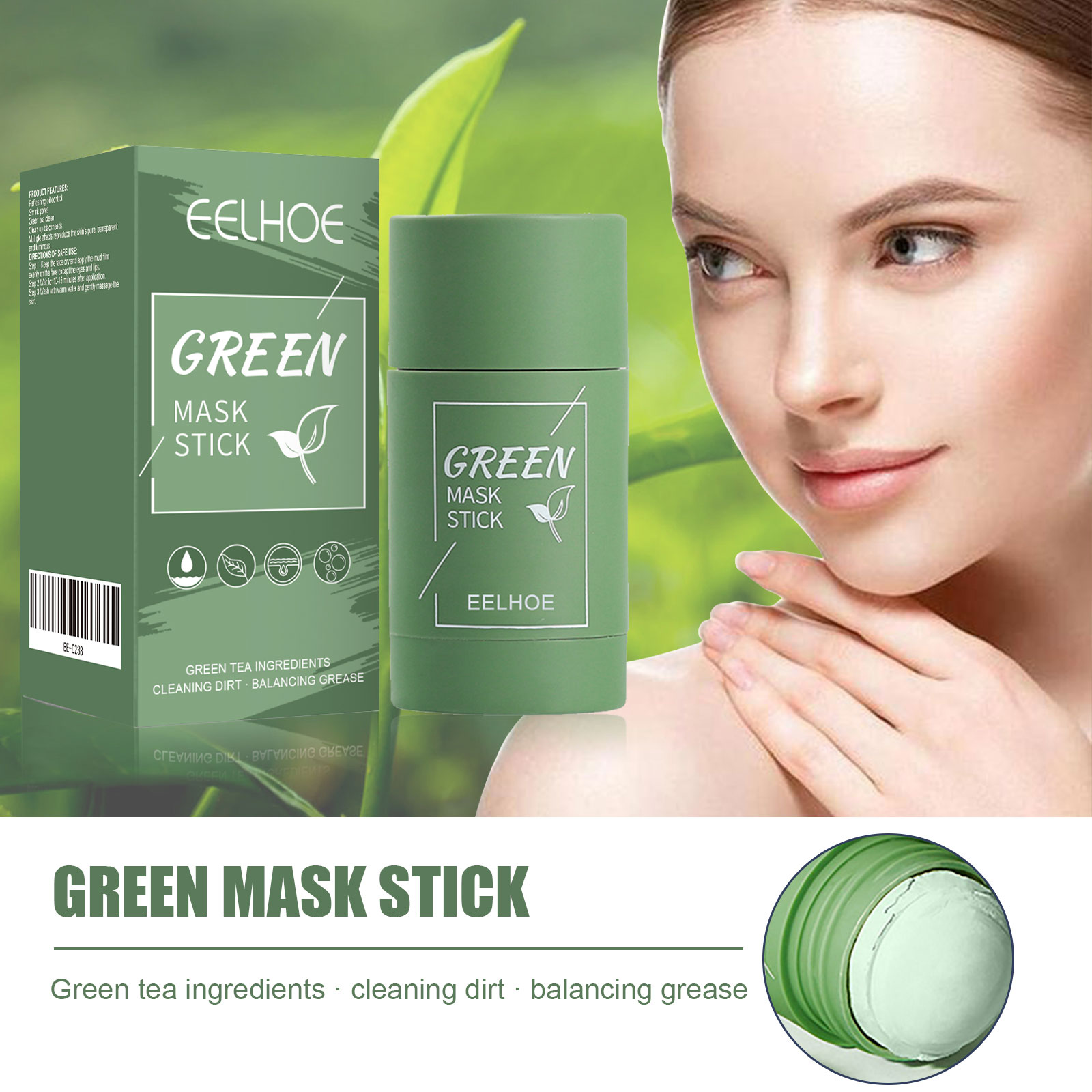Groene Thee Solid Mask Stick - - Green Tea Cleansing Clay Mask recensie en prijs