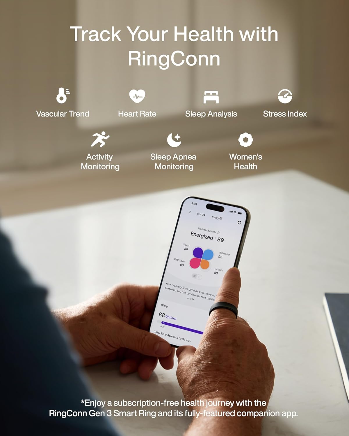 RingConn Gen 3 Smart Ring Vaat - Health Monitors recensie en prijs