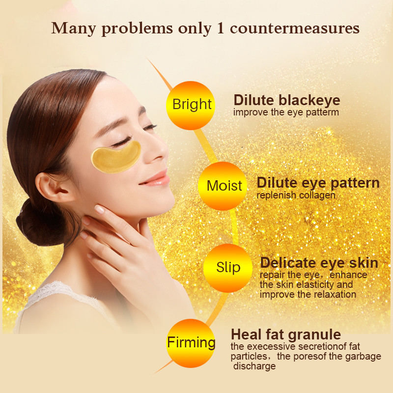 5/10/20/30 Pairs Crystal Gold  - Collagen Under Eye Patches recensie en prijs