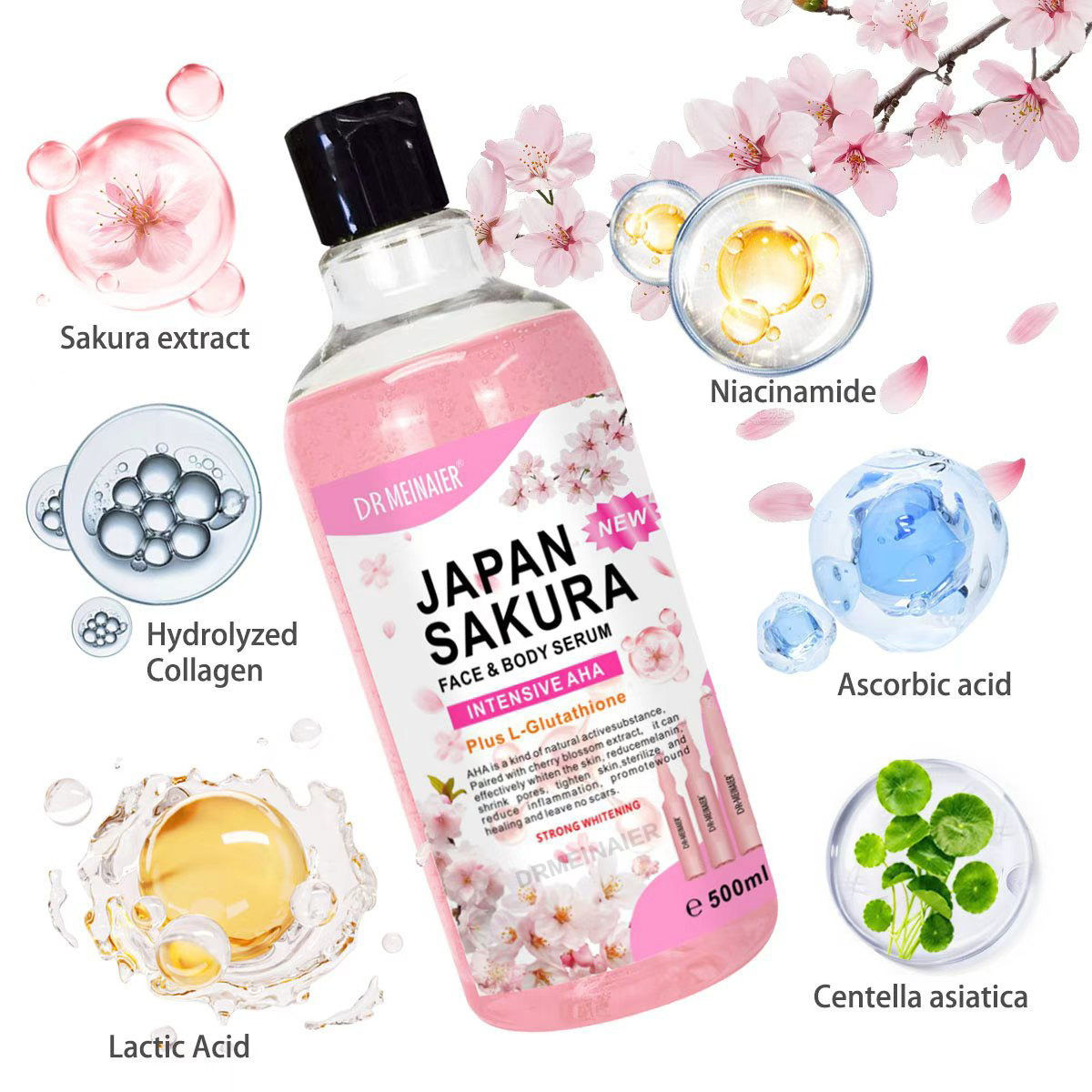 500ml Japan Sakura Gezicht Lic - Niacinamide Pore Shrinking Essence recensie en prijs