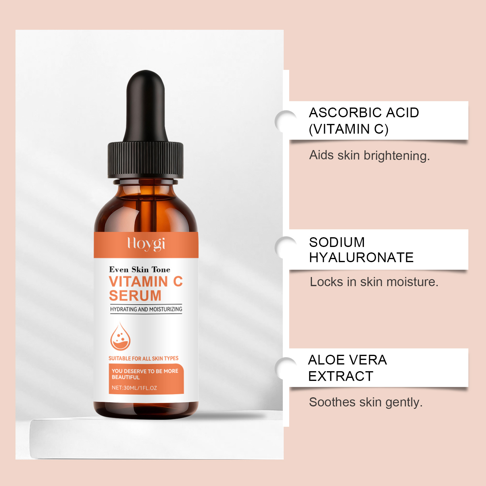 Vitamine C Serum voor het gezi - Hyaluronic Acid Facial Serum recensie en prijs