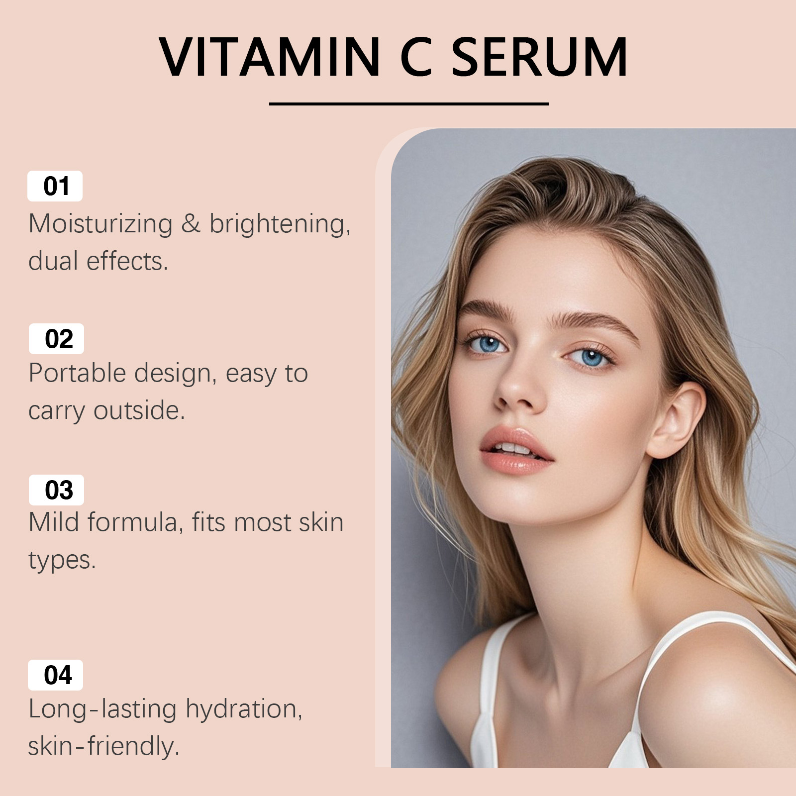 Vitamine C Serum voor het gezi - Hyaluronic Acid Facial Serum recensie en prijs