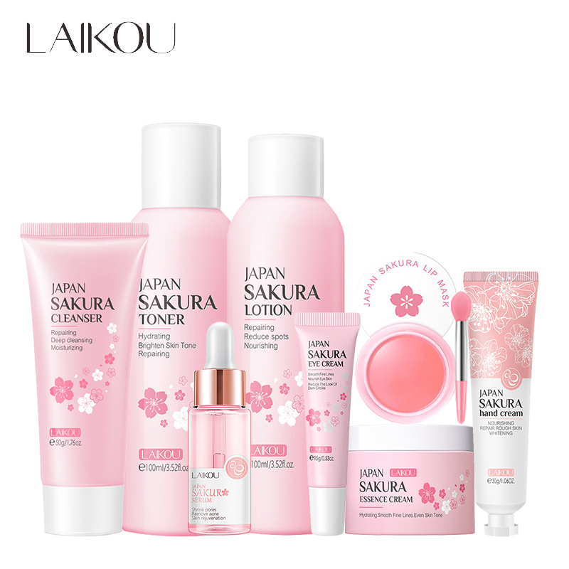 Laikou 8 Stuks Sakura Gezichts - Hyaluronic Acid Facial Serum recensie en prijs
